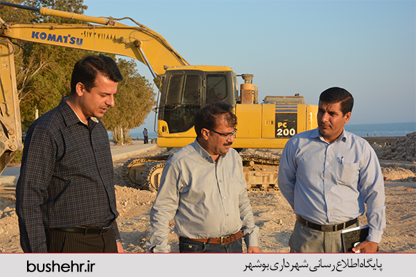 بازدید  شهردار بندر بوشهر از پروژه های عمرانی