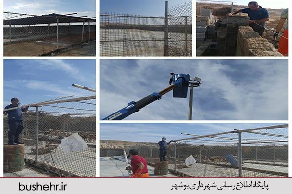 بهسازی کمپ نگهداری سگ های بلاصاحب توسط سازمان مدیریت پسماند شهرداری بندر بوشهر