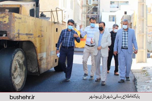 عملیات اجرایی آسفالت ۳۰کوچه  منطقه یک شهرداری بندر بوشهر بوشهر آغاز شد
