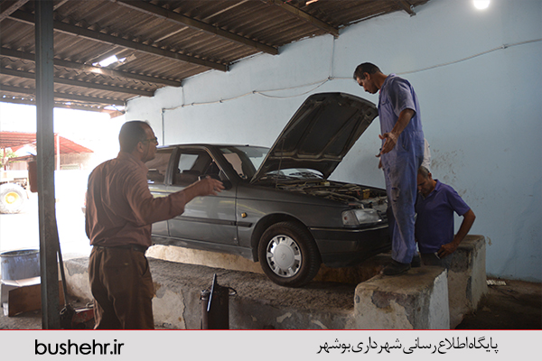 خدمات تعمیرگاه موتوری شهرداری بندر بوشهر