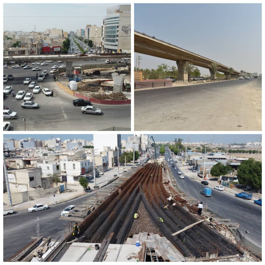 پیشرفت فیزیکی تقاطع غیرهمسطح شهید سلیمانی بوشهر به بیش از 75 درصد رسید |  شهرداری بندر بوشهر