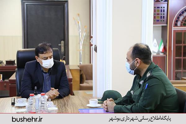 دیدار مدیر کل اداره کل حفظ آثار و نشر ارزش های دفاع مقدس با شهردار بندر بوشهر