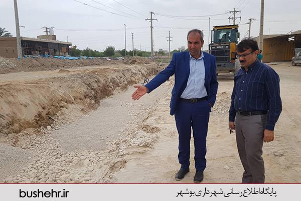 بازدید دکتر امیری شهردار بندر بوشهر از روند و نحوه  اجرای  پروژها
