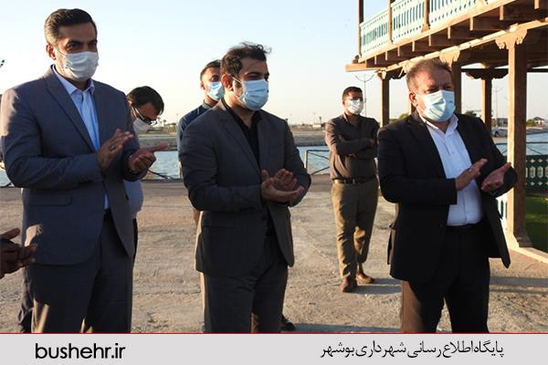 بازدید شهردار بندر بوشهر بهمراه نائب رئیس شورا از محل هیئت قایقرانی بوشهر در دهکده گردشگری