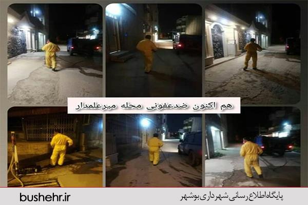 گزارش تصویری از فعالیت های شهرداری بندر بوشهر در راستای پیشگیری از شیوع ویروس کرونا