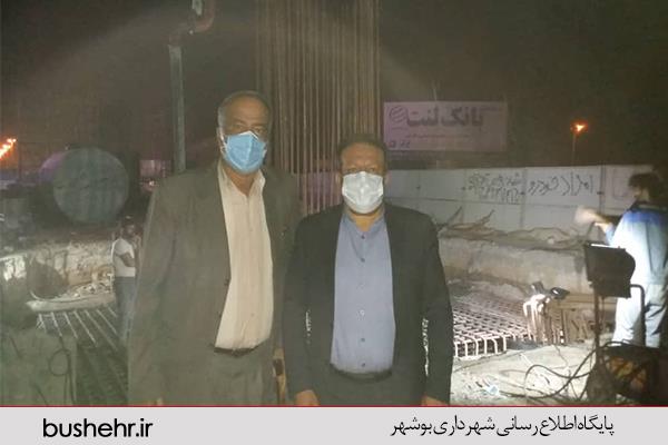 بازدید شبانه رئیس شورا و شهردار از تقاطع غیر همسطح سردار سلیمانی