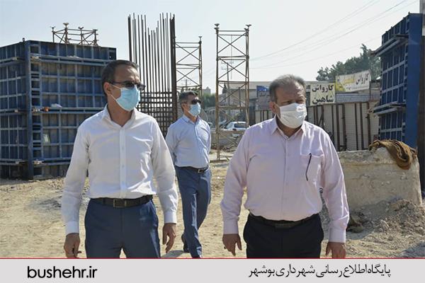 مهندس حسین صالحیان شهردار بندر بوشهر در بازدید از پروژه های عمرانی