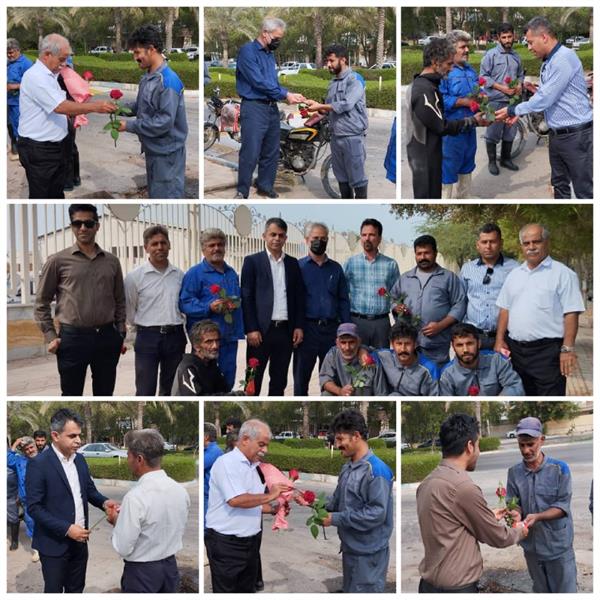 با حضور رییس و کارکنان سازمان مدیریت پسماند صورت گرفت؛ تقدیر از کارگران پسماند برای رفع گرفتگی کانال دفع آب‌های سطحی